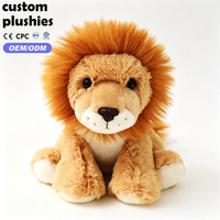 Peluche Lion Assis Personnalisée en Usine, Jouet en Peluche Animal Sauvage Réaliste, Peluche Lion Rembourrée OEM ODM Faible MOQ