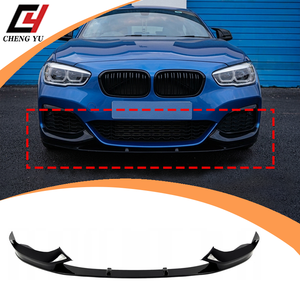 Spoiler Anteriore Stile M-Performance per <span class=keywords><strong>BMW</strong></span> Serie 1 <span class=keywords><strong>F20</strong></span> LCI 2015-2019 M-Sport, Nero Lucido Effetto Carbonio, Accessori Carrozzeria in ABS - Product Image 1