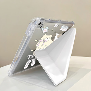 Linda funda para tableta con diseño de dos gatitos, borde plegable en Y, anticaídas, con ranura para lápiz, para iPad Pro de 11 y 13 pulgadas - Product Image 2
