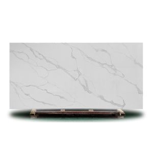 Comptoirs <span class=keywords><strong>de</strong></span> cuisine en pierre <span class=keywords><strong>de</strong></span> quartz blanc Calacutta artificielle île salle <span class=keywords><strong>de</strong></span> bain vanité dessus dosseret plaque carreaux - Product Image 1