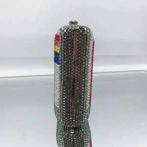 LEB1295 Cassette Tape <strong>Bride</strong> Evening Sparkling Diamond Clutch Purses <strong>Bags</strong> Fashion Women <strong>Wedding</strong> Prom Chain Crystal Party <strong>Bag</strong> - Product Image 6