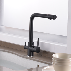 <span class=keywords><strong>Grifo</strong></span> purificador de agua doméstico negro de <span class=keywords><strong>doble</strong></span> manija con montaje en cubierta <span class=keywords><strong>grifo</strong></span> de agua potable directa/<span class=keywords><strong>grifo</strong></span> de ósmosis inversa - Product Image 5