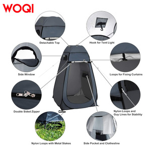 เต็นท์อาบน้ำ Woqi ขนาด 120x120x200 ซม. แบบชั้นเดียว กันน้ำ พับเก็บได้ ติดตั้งง่าย สำหรับตั้งแคมป์กลางแจ้ง ห้องเปลี่ยนเสื้อผ้า เต็นท์ส่วนตัว - Product Image 2