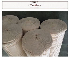 Tissu grège extensible simple face 100% coton Tissu tricoté en jersey 100% coton qui peut être teint - Product Image 1