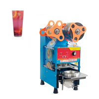 Machine à café glacé productrice et machine de remplissage et de scellage de gobelets d'eau scellés, machine de scellage de couvercles de gobelets