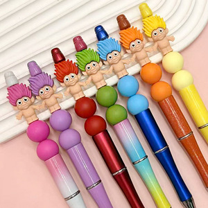 3D Epoxy Troll <b>Silicone</b> <b>Beads</b> For Pen Accessories Round Cartoon <b>Beads</b> Loose <b>Beads</b> With Epoxy Resin Treatment - Product Image 2