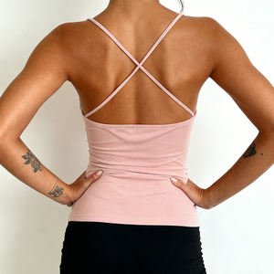 Haut court extensible sans manches pour femme, à col licou perlé, avec empiècement en maille transparente, buste froncé et lien ajustable sur le devant, idéal pour les soirées et les vacances - Product Image 4