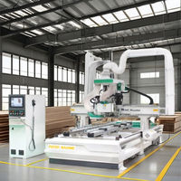 Centro de Mecanizado CNC para Puertas, Máquina Automática de Corte, Fresado y Perforación de Puertas de Madera para Producción de Paneles de Puerta