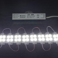 Alimentation LED 30W 220V, boîtier en aluminium étanche IP67, bande lumineuse, convertisseur 12V, transformateur, sortie basse tension, prise à 3 broches