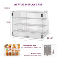 Boulangerie en gros personnalisée avec armoire acrylique transparente Stockage de beignets Vitrine d'affichage de gâteau de stockage de pain français