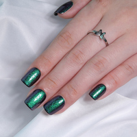Faux ongles à presser en ABS de haute qualité, sur mesure, forme cercueil, effet œil de chat, pour salon de manucure