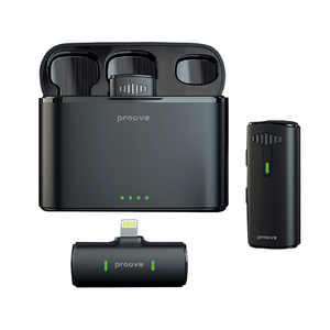 Micro không dây proove <span class=keywords><strong>demo</strong></span> Lightning microphone chuyên nghiệp Lavalier Mini ve áo Microphone với sạc trường hợp - Product Image 1