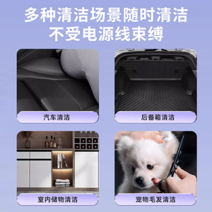 Aspirateur à main 0,3 L, moteur sans balais, rechargeable, portable, pour intérieurs de voiture - Product Image 4