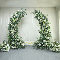 Équipements de terrain de jeux intérieur/extérieur KCFA, arche rose en forme de corne, fleurs artificielles pour mariage, arche à vendre