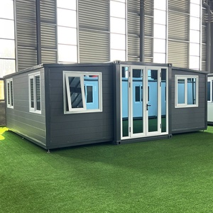 20FT 40FT Contenedor expandible de lujo Hogar 2 dormitorios Prefabricado Prefab Mobile Home para la venta Panel sándwich de acero Home Office - Product Image 1