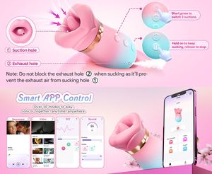 Original Fabrik Rosen-Klitoris-Sauger Leckender Vibrator für Frauen Erwachsenen-Sexmassagegerät Zungen-Vibrator mit APP Erwachsenen-Spielzeug - Product Image 4