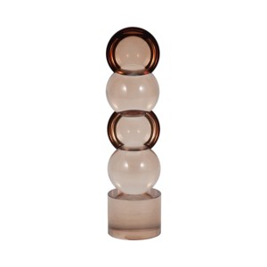 Scultura di cristallo a sfere impilate, oggetto decorativo in vetro per la casa, l'ufficio, il bagno, il soggiorno. - Product Image 4