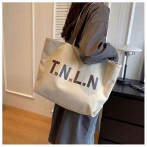 Canvas Lined Handbag Summer Women's Canvas <b>Bag</b> Customized Closure Handbag Travel Multifunctional Shoulder <b>Bag</b> Fashionable - Product Image 2