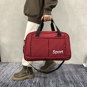 Sac de voyage grande capacité style coréen, imprimé lettres, avec séparation sec/humide, sac de sport et de rangement, bagage à main portable – Nouvelle collection en promotion - Product Image 4