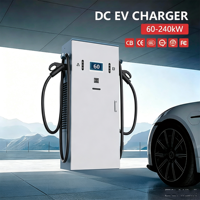 Cargador de Vehículos Eléctricos DC de Doble Conector para Todo Clima, 60-240kW, GBT+CCS2/CCS1, Compatible con OCPP, Múltiples Plataformas, Punto de Carga EV con Parada de Emergencia