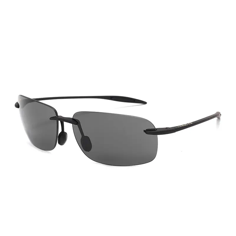 अल्ट्रालाइट Rimless Polarized धूप का चश्मा पुरुषों ड्राइविंग दर्पण रंगों आउटडोर खेल मत्स्य पालन सूर्य चश्मा Eyewear TR90 फ्रेम UV400