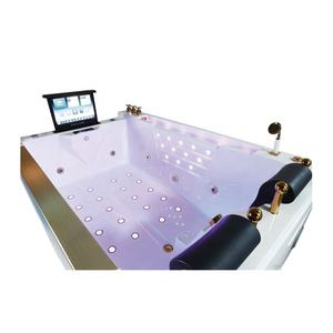 Baignoire de massage en acrylique autoportante de luxe avec système de jets de massage à jets d'eau, utilisation hôtelière, drain inclus - Product Image 5