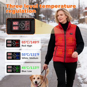 OEM Winter Smart Digital Accuratne Temperature Control Sleeveless Infrared Thermal Rechargeable Battery USB <strong>Women</strong> <strong>Heated</strong> <strong>Vest</strong> - Product Image 2