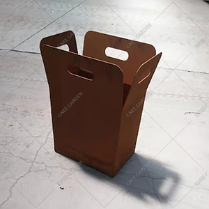 Maceta de metal para exteriores de diseño moderno, maceta de material de acero corten, maceta al por mayor - Product Image 1