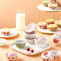 Moules à cupcakes en papier uni jetables de qualité alimentaire pour la pâtisserie, les fêtes et les anniversaires - Vente en gros directe usine