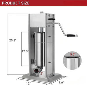 Machines de remplissage manuelles 3L 5L 7L en acier inoxydable, <span class=keywords><strong>poussoir</strong></span> à saucisses de bonne qualité, machine à fabriquer des saucisses, nouveauté - Product Image 1