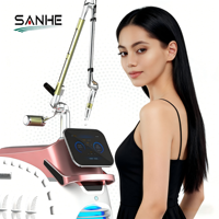 Laser Picoseconde 1064nm 650nm 532nm Q-Switch Nd:YAG pour l'élimination des tatouages, machine laser fractionnée Picoseconde ABS 3000W