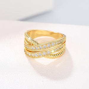 Anillo de lujo de oro macizo de 18 quilates con diamantes para mujer, corte brillante redondo, color G natural, joyería de compromiso T0745 - Product Image 6