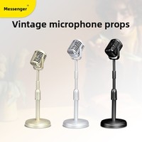 Retro Klassisches Nostalgisches Mikrofon-Simulationsobjekt für Fotografie, Partys und Heimdekoration