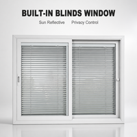 Jendela Geser Vertikal Aluminium Kaca Ganda dengan Thermal Break, Kedap Suara, Hemat Energi, Jendela Rumah Modern