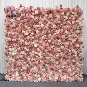 Promise Floral Wall Rectangle Romantic Pink <b>White</b> Plastic Reusable Wedding Decorations - Product Image 1