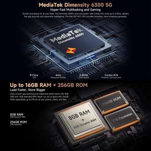 Ulefone เกราะ X16 <span class=keywords><strong>Pro</strong></span> โทรศัพท์8GB + 256GB ของแท้, โทรศัพท์มือถือทนทานมองเห็นกลางคืน6.56นิ้ว Android 15 MediaTek dimensity OCTA Core ภาษาอังกฤษ - Product Image 3