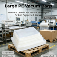 Sacs sous vide PE de grande taille, sacs transparents pour l'emballage sous vide industriel, pour l'emballage de composants volumineux