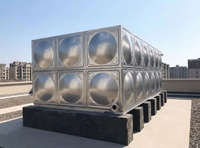 Tanque de Agua Modular de Acero Inoxidable SUS304, a Prueba de Fugas, Larga Vida Útil, para Proyectos de Suministro de Agua en Edificios Comerciales
