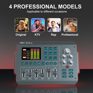 Huayi giọng nói M16 RGB PC Card âm thanh podcast giao diện âm thanh podcast Microphone Tai nghe Card âm thanh podcast thiết bị Kit cho Live - Product Image 3