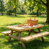 Nappe jetable colorée anti-huile et hydrofuge en PEVA écologique, douce et moelleuse, pour pique-nique en extérieur – Idéale pour les distributeurs