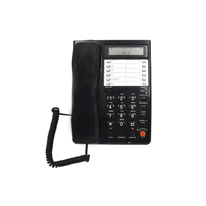 CT-CID326 Black Color Fixed Wireless Phones Desktop Fixed Cordless Telephone