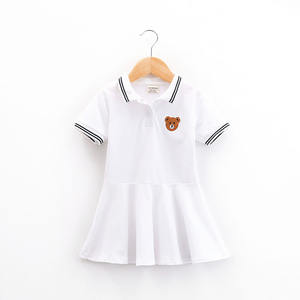 En Stock Falda Polo de Algodón para Niñas, Vestido de Verano de Manga Corta para Bebés - Product Image 2