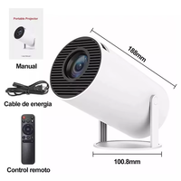 Mini Proyector Portátil Hy300 Pro+ Android 11 con Wifi, 170 ANSI LM, Chipset H713, Resolución Física de 720P, Full HD, 4k