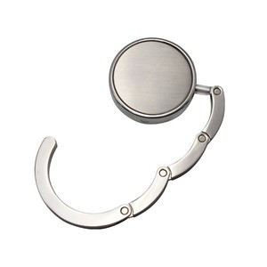 Bolsa de escritorio portátil al por mayor soporte para colgar plata instantánea diseño tradicional plegable gancho de metal fácil de usar con estilo - Product Image 3