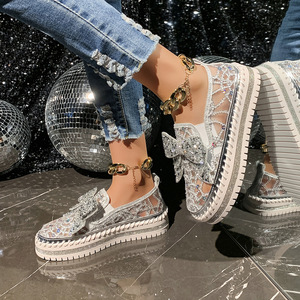 Waterdrop <b>pointed</b> <b>toe</b> loafers for women, net surface, breathable, casual single shoes, one-piece slip-on ladies' sandals - Product Image 4