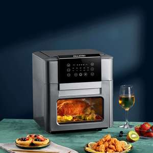 1600W 12L LCD Menu hiển thị điện nhôm Nồi chiên không khí lò hai lớp công suất điều khiển kỹ thuật số thiết kế mới hộ gia đình nhựa - Product Image 1