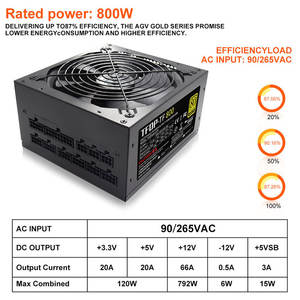 مزود طاقة للكمبيوتر عالي الجودة بقدرة 800 واط، 80 بلس جولد، تصميم معياري كامل، متوفر للألعاب وأجهزة سطح المكتب - Product Image 5