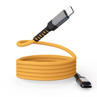 Cable Magnético Tipo-C a Tipo-C, Trenzado de Nailon, Carga Rápida de 60W, Transferencia de Datos de 1M, Sin Enredos, Cobre Puro, para Teléfono Móvil