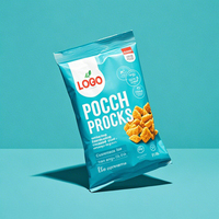 Sacs d'emballage de bonbons à puce de qualité alimentaire avec impression personnalisée PET + VMPET + PE, gousset de fond anti-odeur, thermoscellable