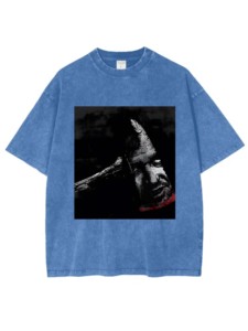 Mùa Hè 100% bông thoải mái thả Vai crewneck nặng rửa rửa bộ phận <span class=keywords><strong>t</strong></span>ỏa sáng của cái <span class=keywords><strong>t</strong></span>ôi quá khổ Áo Thun - Product Image 2